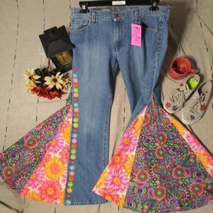 Colorful Bell-Bottom Jeans